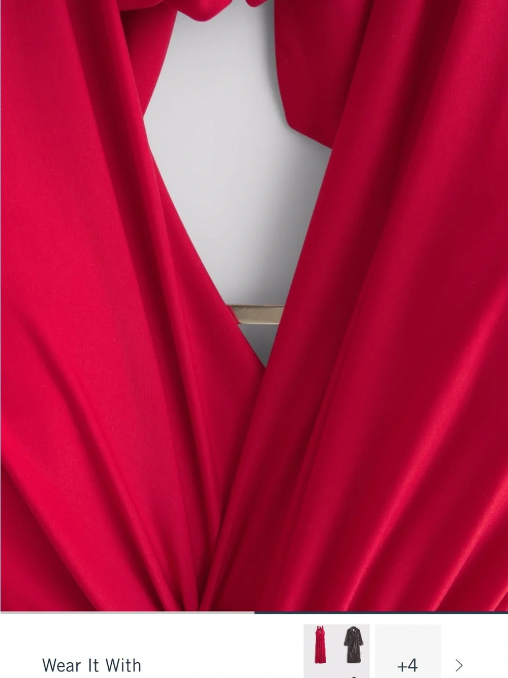 Abercrombie & Fitch Red Wrap Maxi Dress with Side Slit Sz M